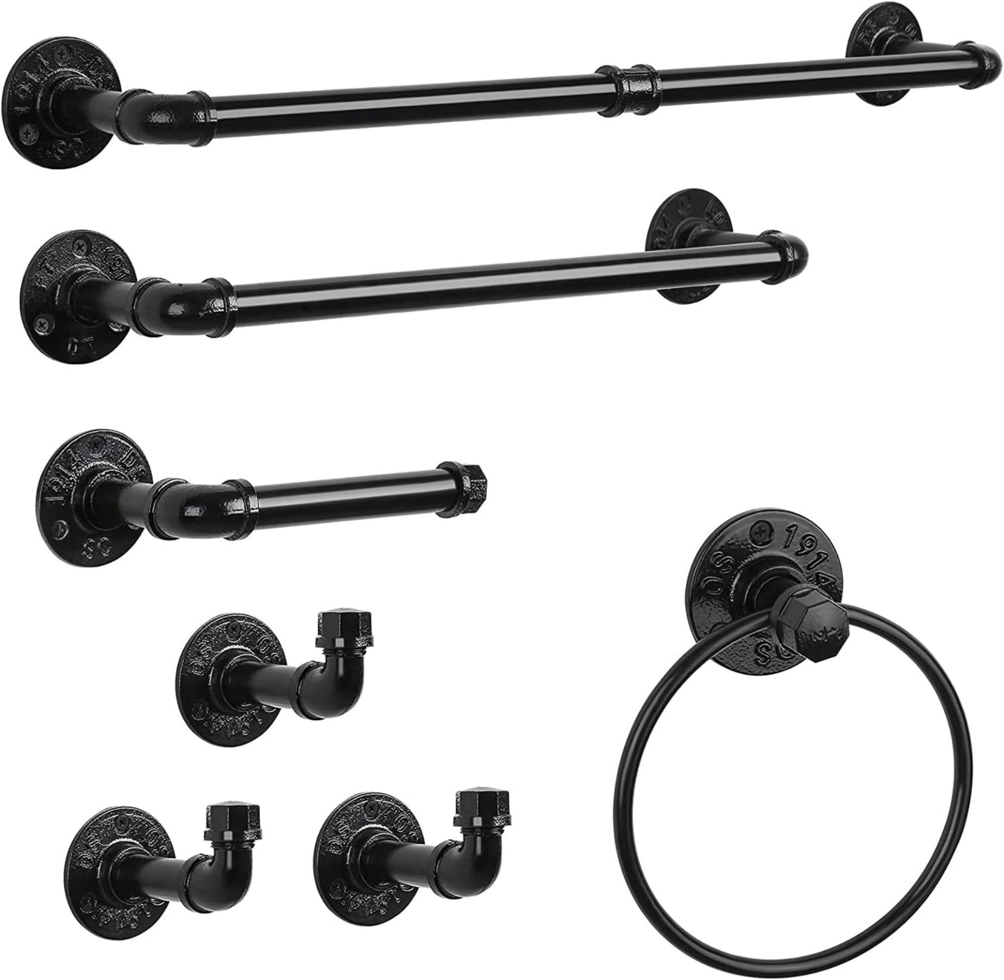 NEX™ 7-Piece Black Bathroom Hardware Set